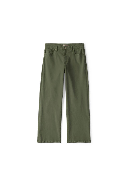 Kut from the Kloth&reg; Charlotte Denim Wide-Leg Cropped Jeans - SHERWOOD FOREST - EXCLUSIVE image number 0