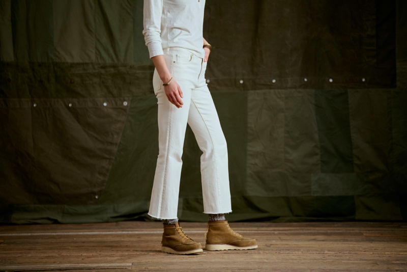 Kut from the Kloth&reg; Kelsey Cropped Flare Jeans - ECRU image number 1