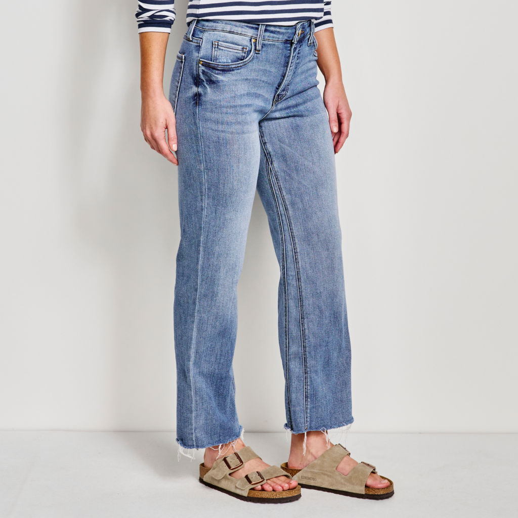 Kut from the Kloth® Kelsey Cropped Flare Jeans - LIGHT INDIGO HIRISE image number 1
