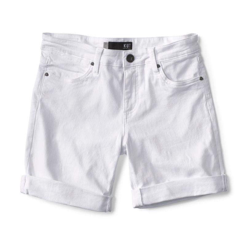 Kut from the Kloth&reg; Catherine Boyfriend Shorts 7" - WHITE MIDRISE image number 5
