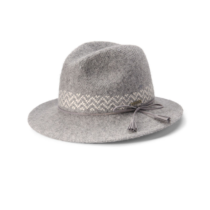 Novelty Knit Fedora - LIGHT GREY HEATHER