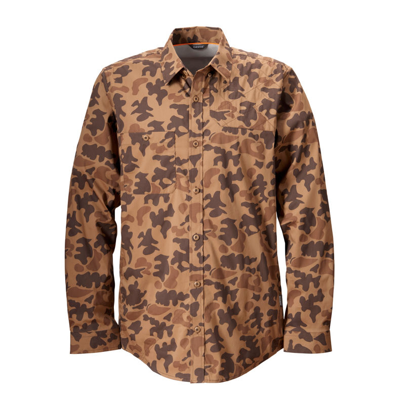 Men&rsquo;s Left-Hand Long-Sleeve Featherweight Shooting Shirt - ORVIS 1971 CAMO image number 0