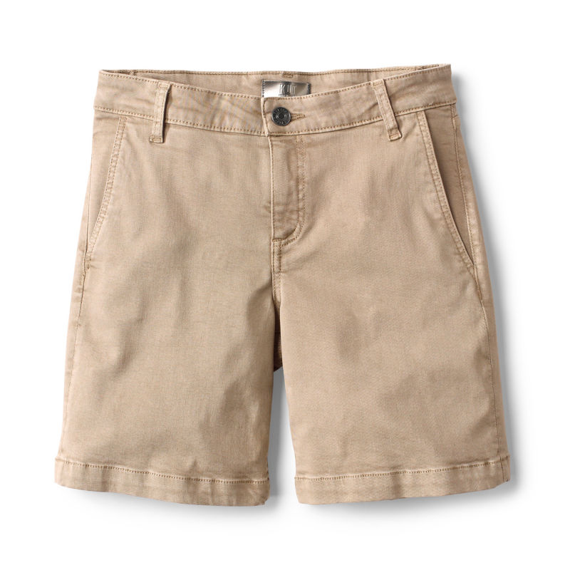 Kut from the Kloth&reg; Stretch Twill Catherine Boyfriend 7" Shorts - DESERT KHAKI image number 5