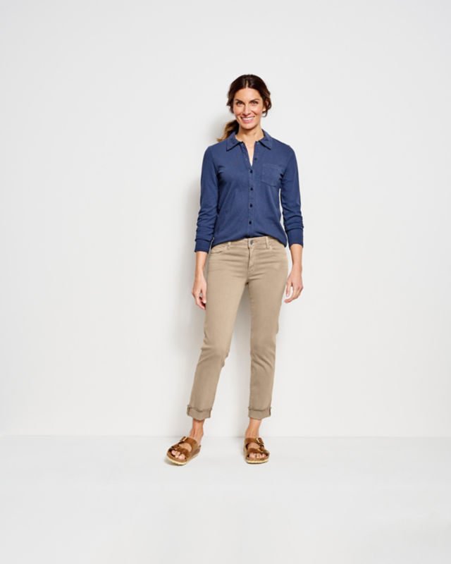 Kut from the Kloth&reg; Amy Stretch Twill Cropped Chinos - WOOD image number 5