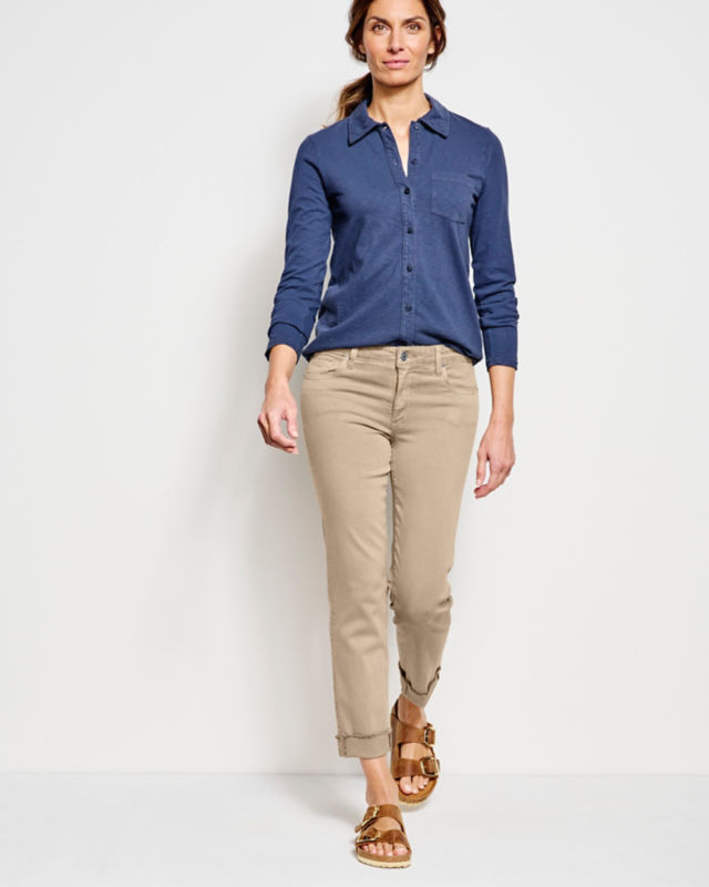 Kut from the Kloth&reg; Amy Stretch Twill Cropped Chinos - DESERT KHAKI EXCLUSIVE