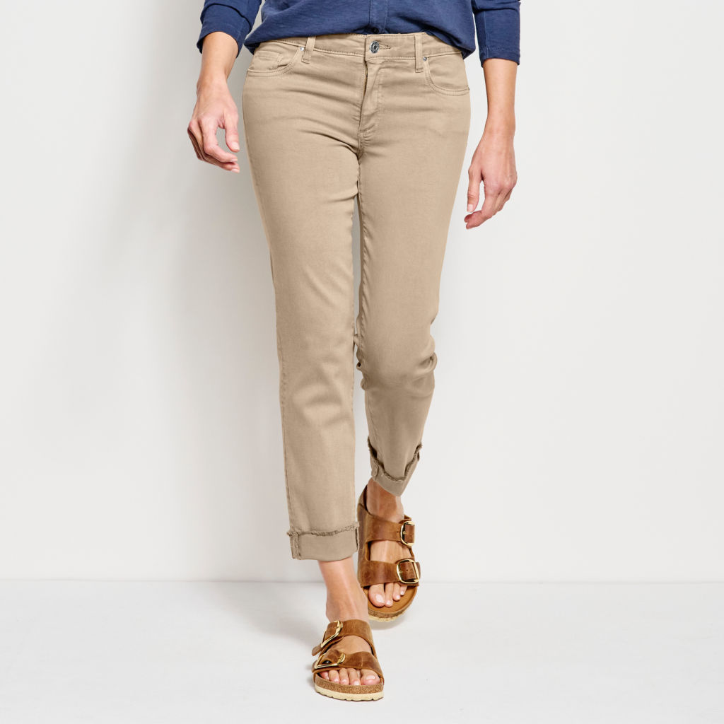 Kut from the Kloth® Stretch Twill Amy Crop - DESERT KHAKI EXCLUSIVE image number 0