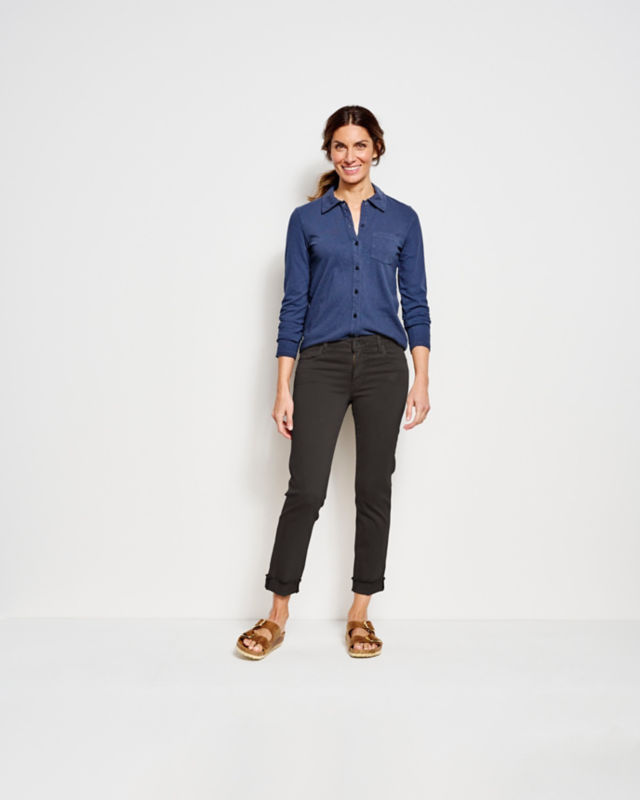 Kut from the Kloth&reg; Amy Stretch Twill Cropped Chinos - BLACK image number 3