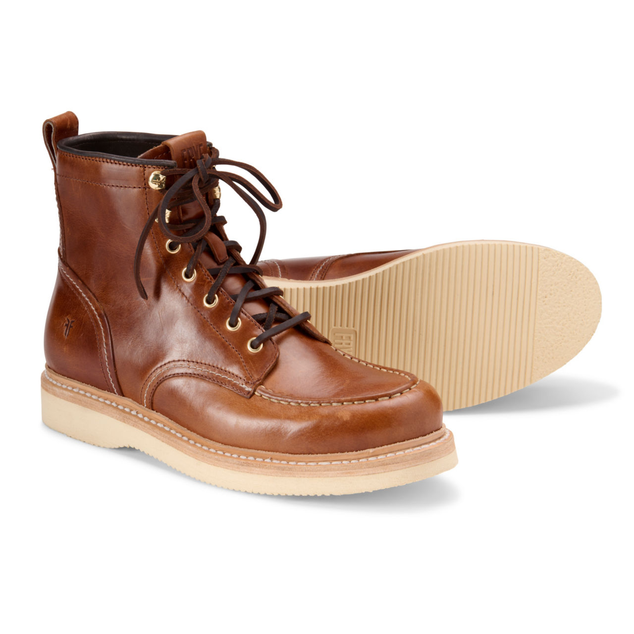 Frye® Hudson Work Boots - SADDLE image number 0