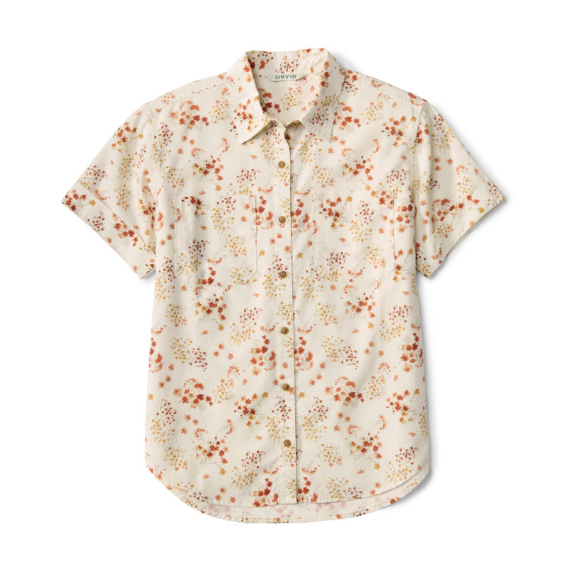 Classic Short-Sleeve Camp Shirt - SNOW FLOATING FLORAL image number 3