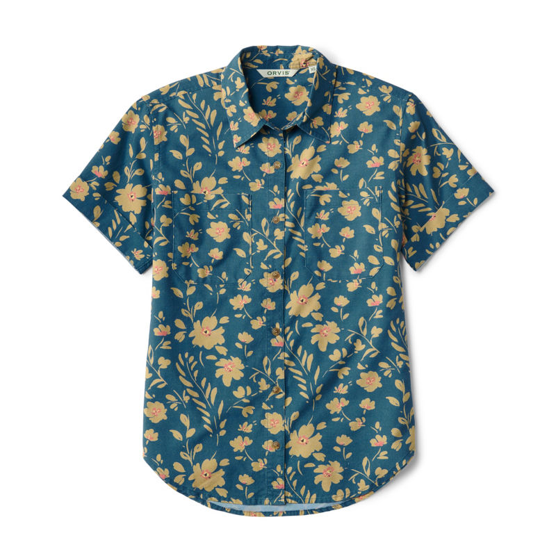 Classic Short-Sleeve Camp Shirt - LAGOON PAINTED FLORAL image number 0