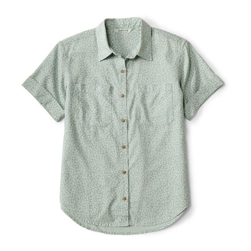 Classic Short-Sleeve Camp Shirt - ALOE DITSY FLORAL image number 0