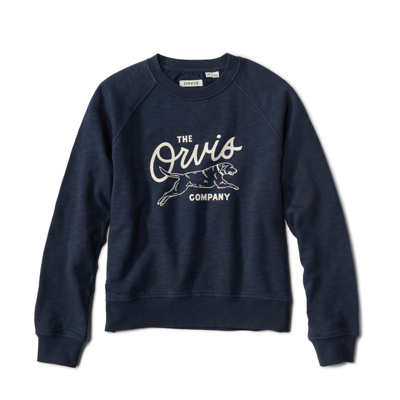 Women's Montana Morning&reg; Graphic Crewneck Sweatshirt - TRUE NAVY