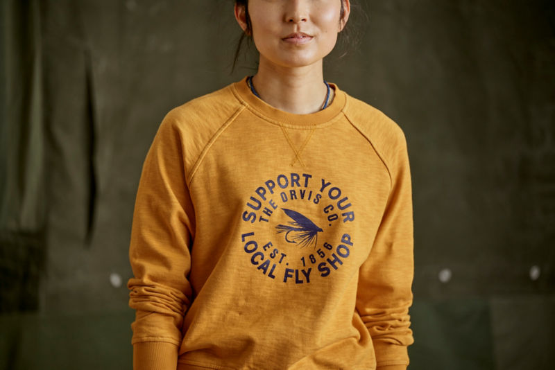 Women's Montana Morning&reg; Graphic Crewneck Sweatshirt - TRUE NAVY image number 2