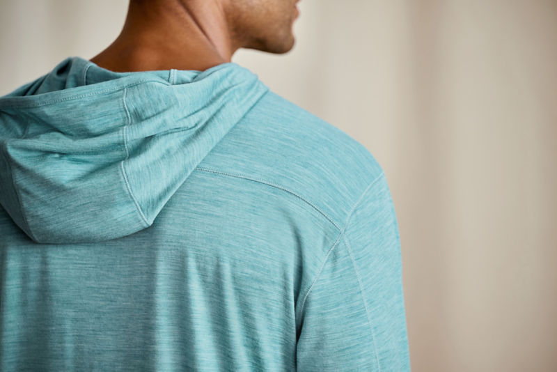 Men's Outbound Merino Hoodie - MINERAL BLUE HEATHER image number 2
