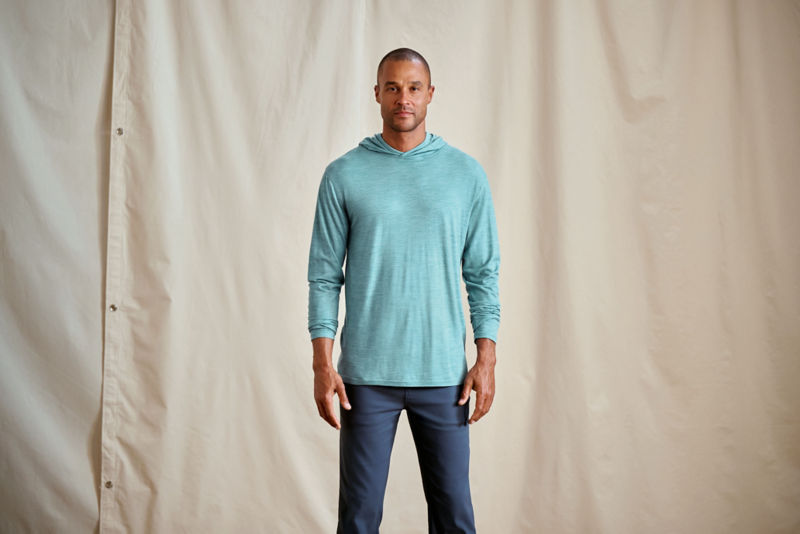 Men's Outbound Merino Hoodie - MINERAL BLUE HEATHER