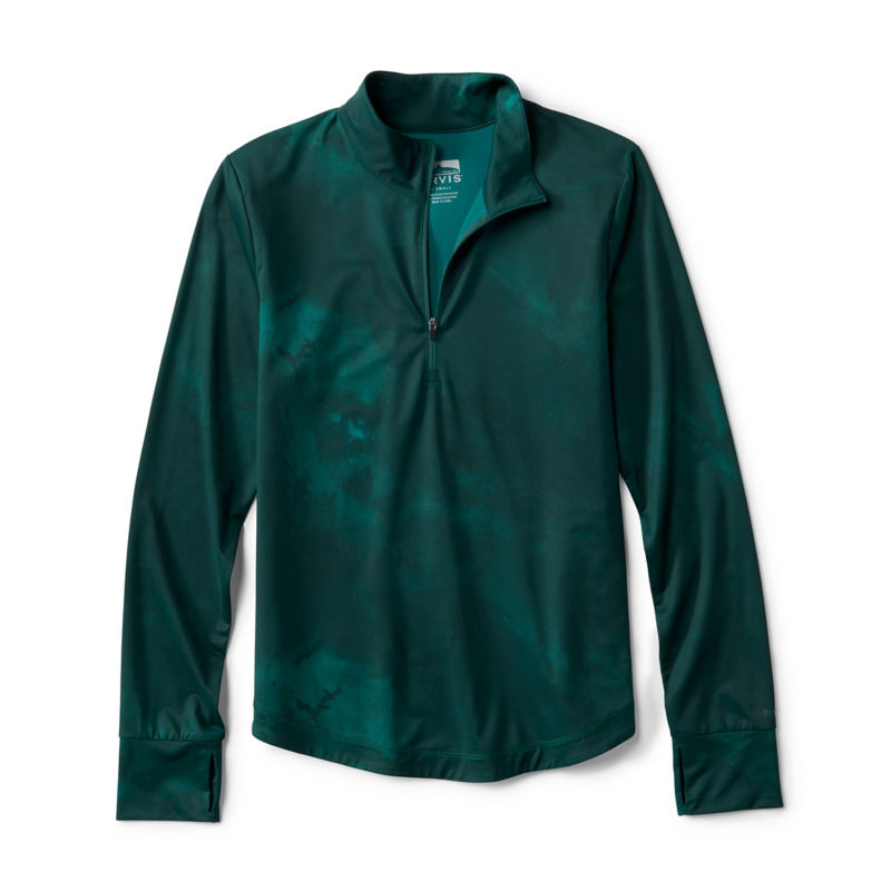 Women's Sun Defense 1/4-Zip - CYAN STORM image number 0