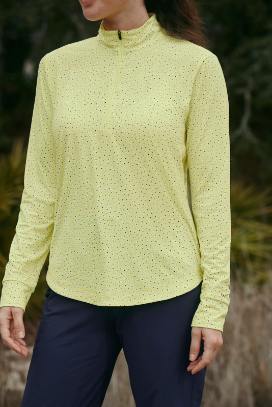 Women's Sun Defense 1/4-Zip - CITRUS DITSY FLORAL image number 3