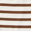 Perfect 3/4-Sleeve Boatneck Tee - SNOW/HAZELNUT STRIPE