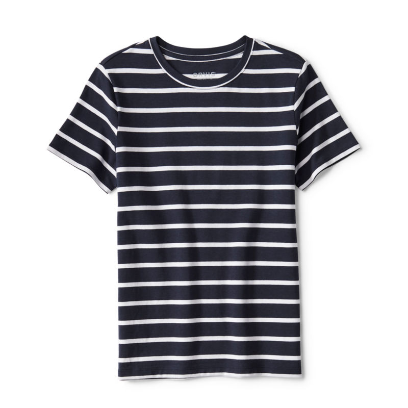 Perfect Short-Sleeve Crewneck Tee - NAVY/WHITE STRIPE