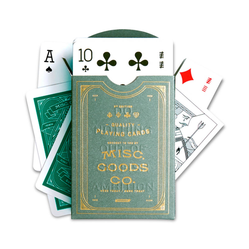 Misc. Goods Co. Single-Deck Leather Case & Playing Cards - 