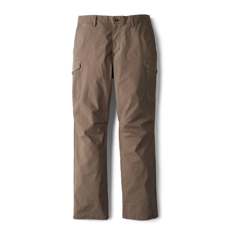 Men's 1856 Stretch Poplin Regular Fit Cargo Pants - MUSHROOM image number 3