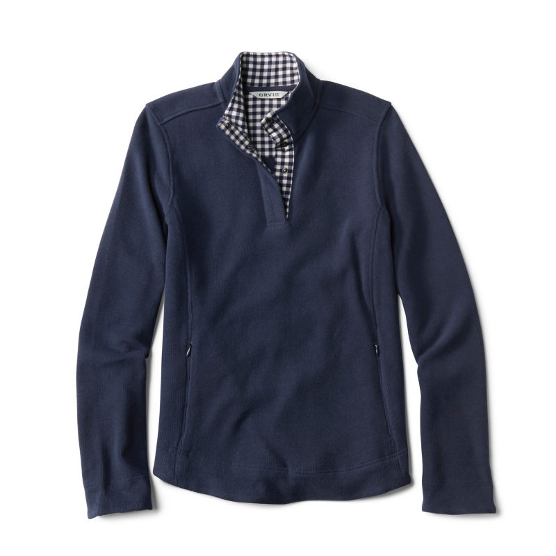 Signature Print-Trim Sweatshirt - TRUE NAVY