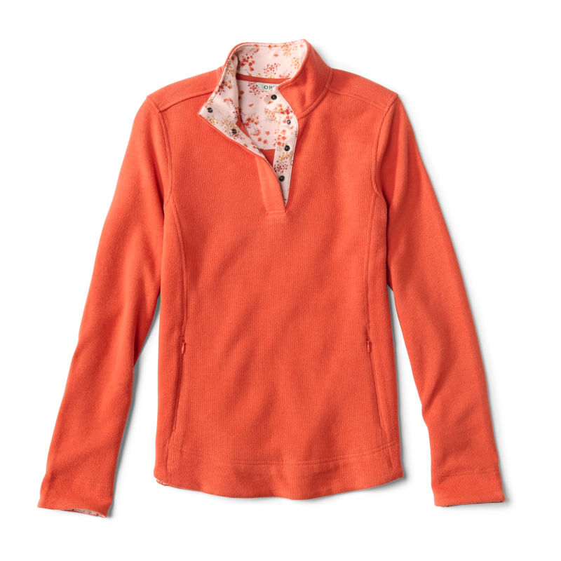 Signature Print-Trim Sweatshirt - PAPAYA