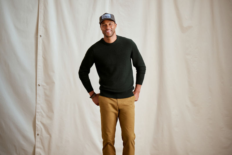 Merino Piqu&eacute; Crewneck Sweater - IVY