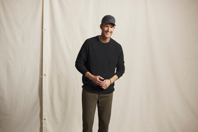 Merino Piqu&eacute; Crewneck Sweater - CHARCOAL HEATHER