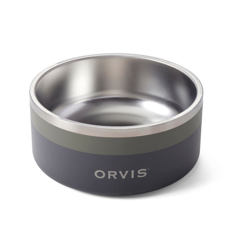 Orvis Double-Walled Stainless Steel Dog Bowl - OLIVE image number 1
