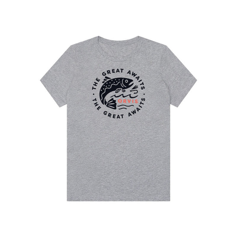 Women's Trout Short-Sleeved Tee - GREY HEATHER