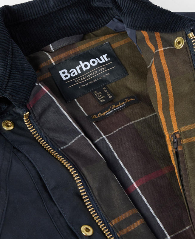 Barbour&reg; Cropped Beadnell Waxed Jacket - NAVY image number 7