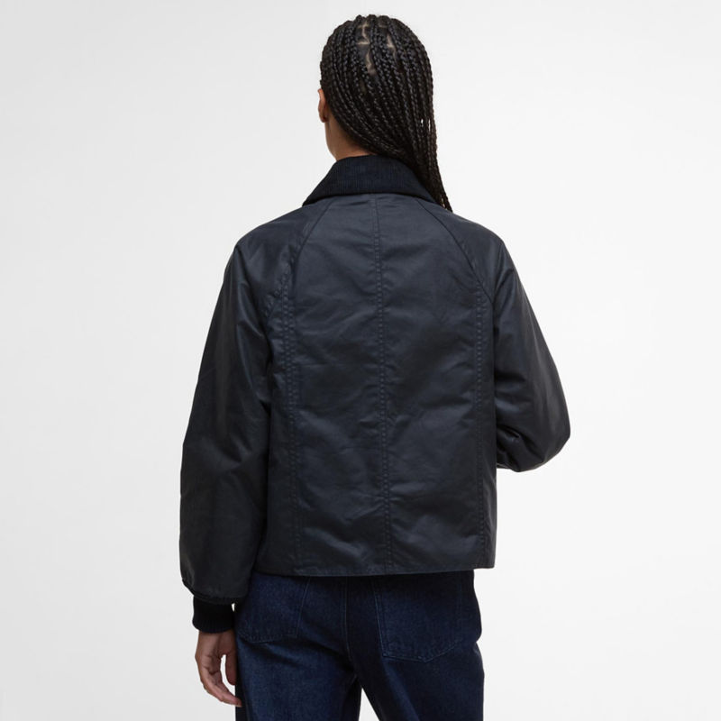 Barbour&reg; Cropped Beadnell Waxed Jacket - NAVY image number 5