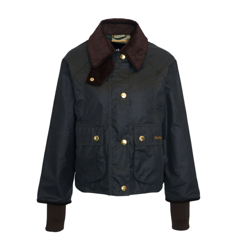 Barbour&reg; Cropped Beadnell Waxed Jacket - SAGE