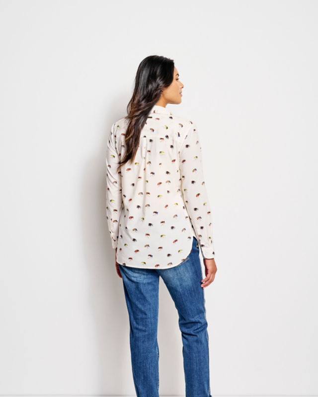 Orvis + Barbour&reg; Safari Shirt - CLOUD/FLIES PRINT image number 2