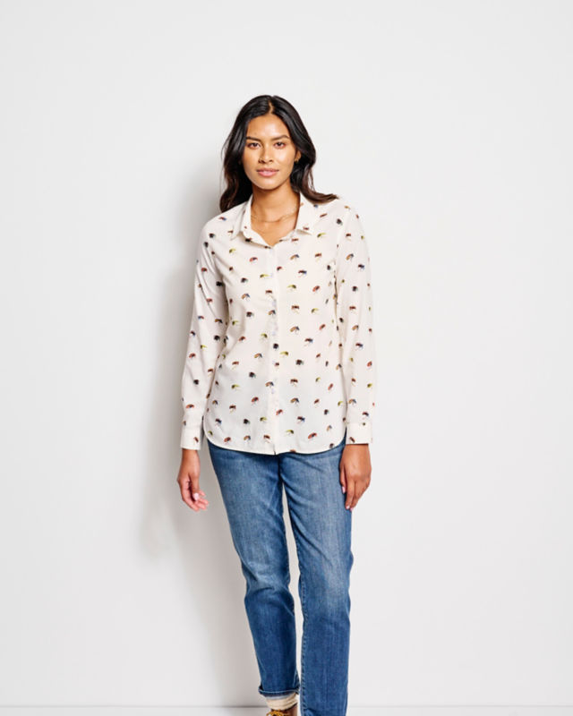 Orvis + Barbour&reg; Safari Shirt - CLOUD/FLIES PRINT