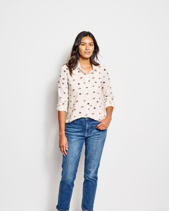 Orvis + Barbour&reg; Safari Shirt - CLOUD/FLIES PRINT image number 4