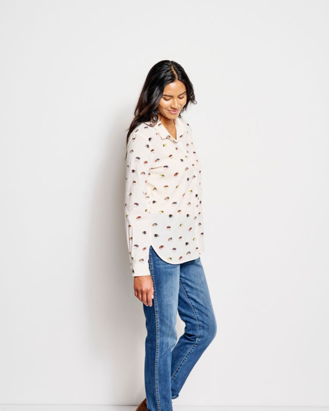 Orvis + Barbour&reg; Safari Shirt - CLOUD/FLIES PRINT image number 1