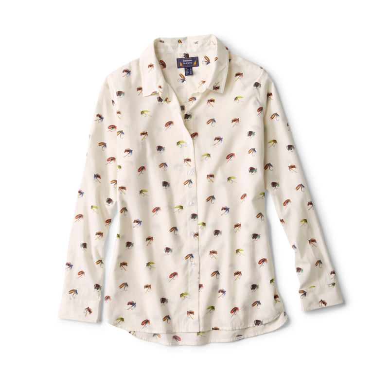 Orvis + Barbour&reg; Safari Shirt - CLOUD/FLIES PRINT image number 7