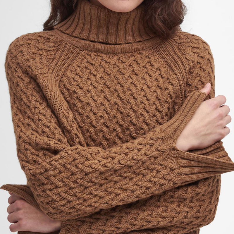 Barbour&reg; Malton Knitted Sweater - OLD GOLD image number 3