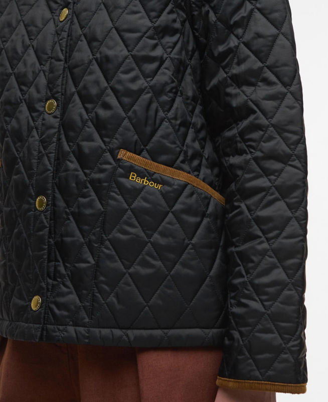 Barbour&reg; 30th Anniversary Liddesdale Quilted Cropped Jacket - BLACK image number 2
