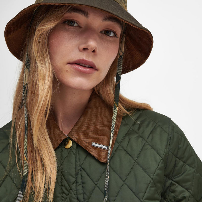 Barbour&reg; 30th Anniversary Liddesdale Quilted Cropped Jacket - OLIVE image number 4