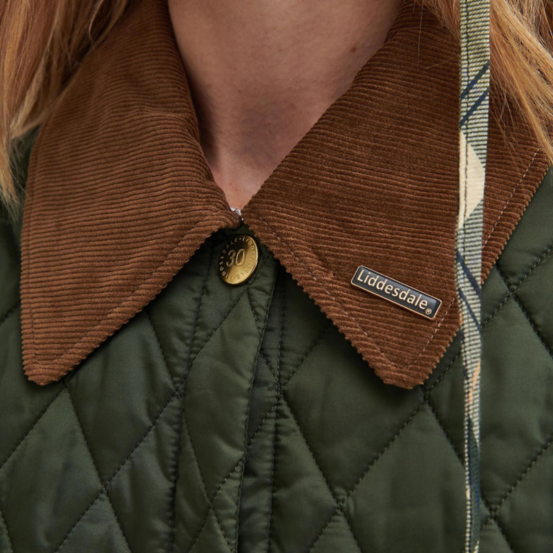 Barbour&reg; 30th Anniversary Liddesdale Quilted Cropped Jacket - OLIVE image number 5