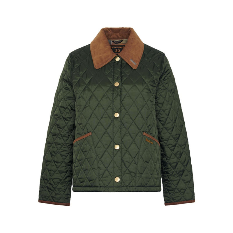 Barbour&reg; 30th Anniversary Liddesdale Quilted Cropped Jacket - OLIVE image number 7