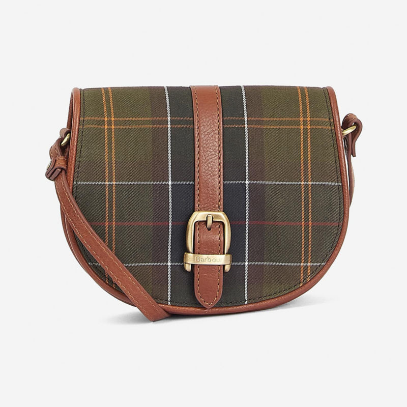 Barbour&reg; Katrine Tartan Leather Saddle Bag - CLASSIC TARTAN