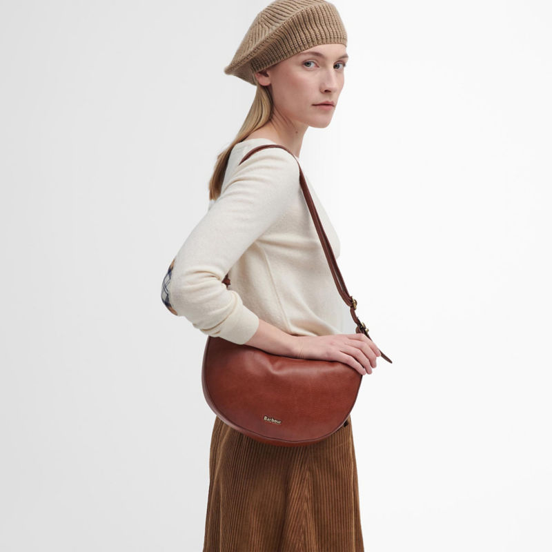 Barbour&reg; Laire Leather Sling Bag - BROWN