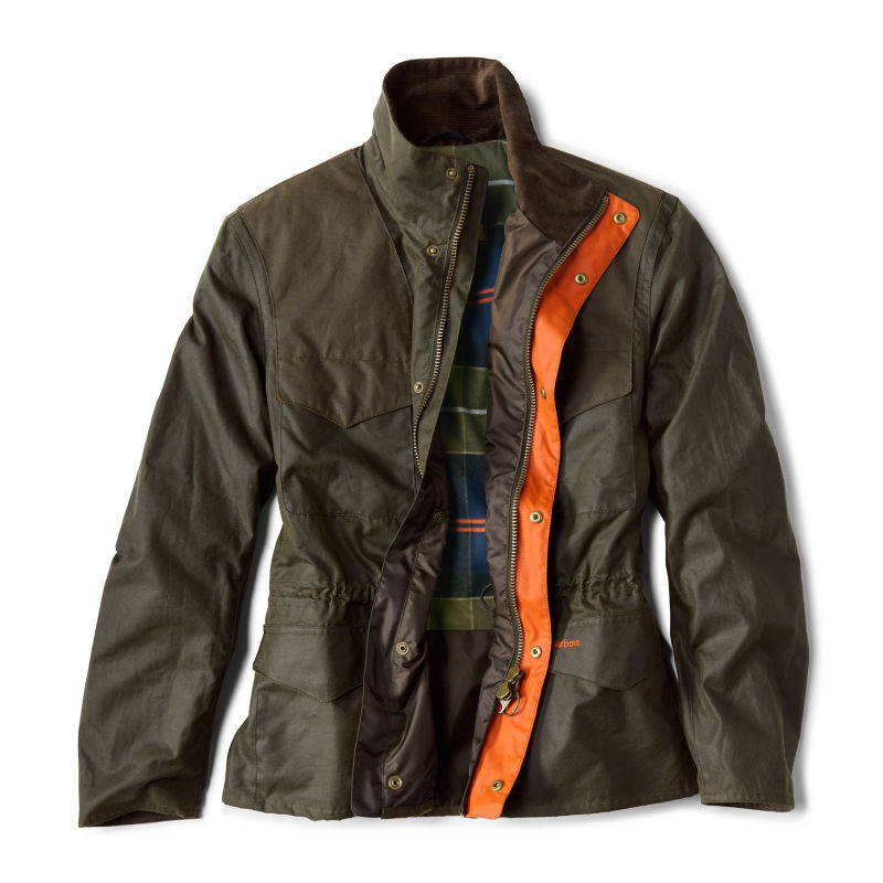 Orvis + Barbour&reg; Griffin Waxed Jacket - OLIVE image number 1