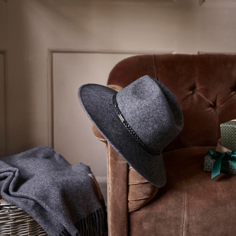 Barbour&reg; Tack Fedora Hat - CHARCOAL GREY