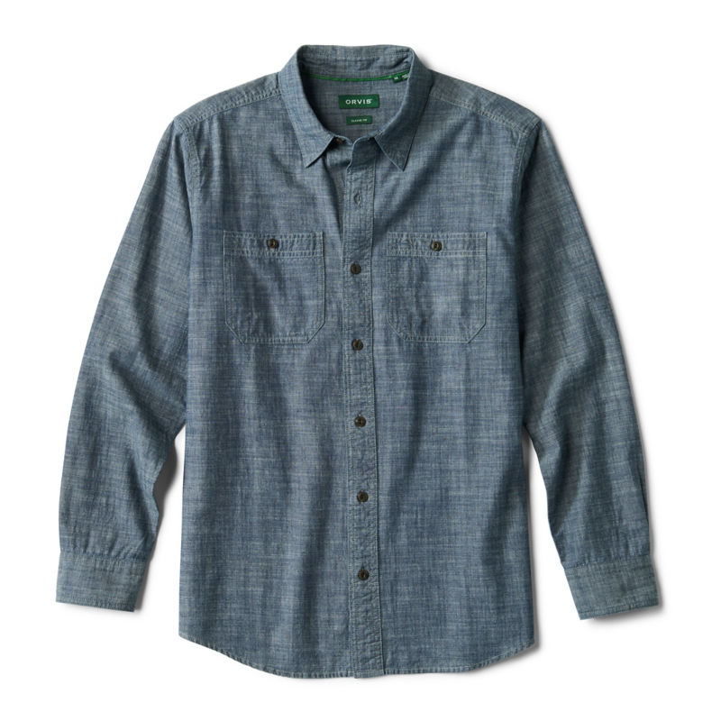Men&rsquo;s Chambray Long-Sleeve Work Shirt - DARK INDIGO