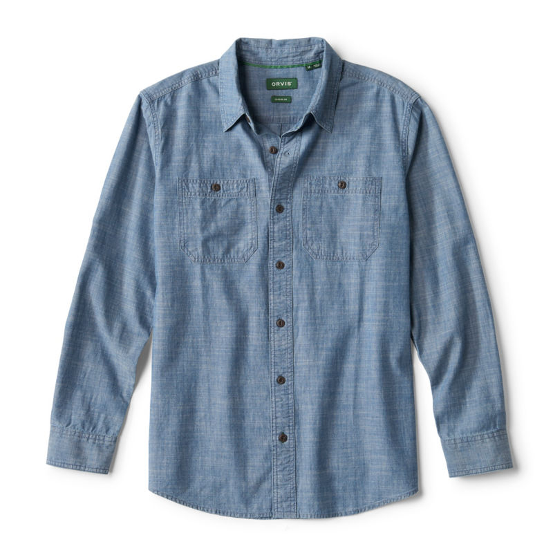 Men&rsquo;s Chambray Long-Sleeve Work Shirt - BLEACH INDIGO